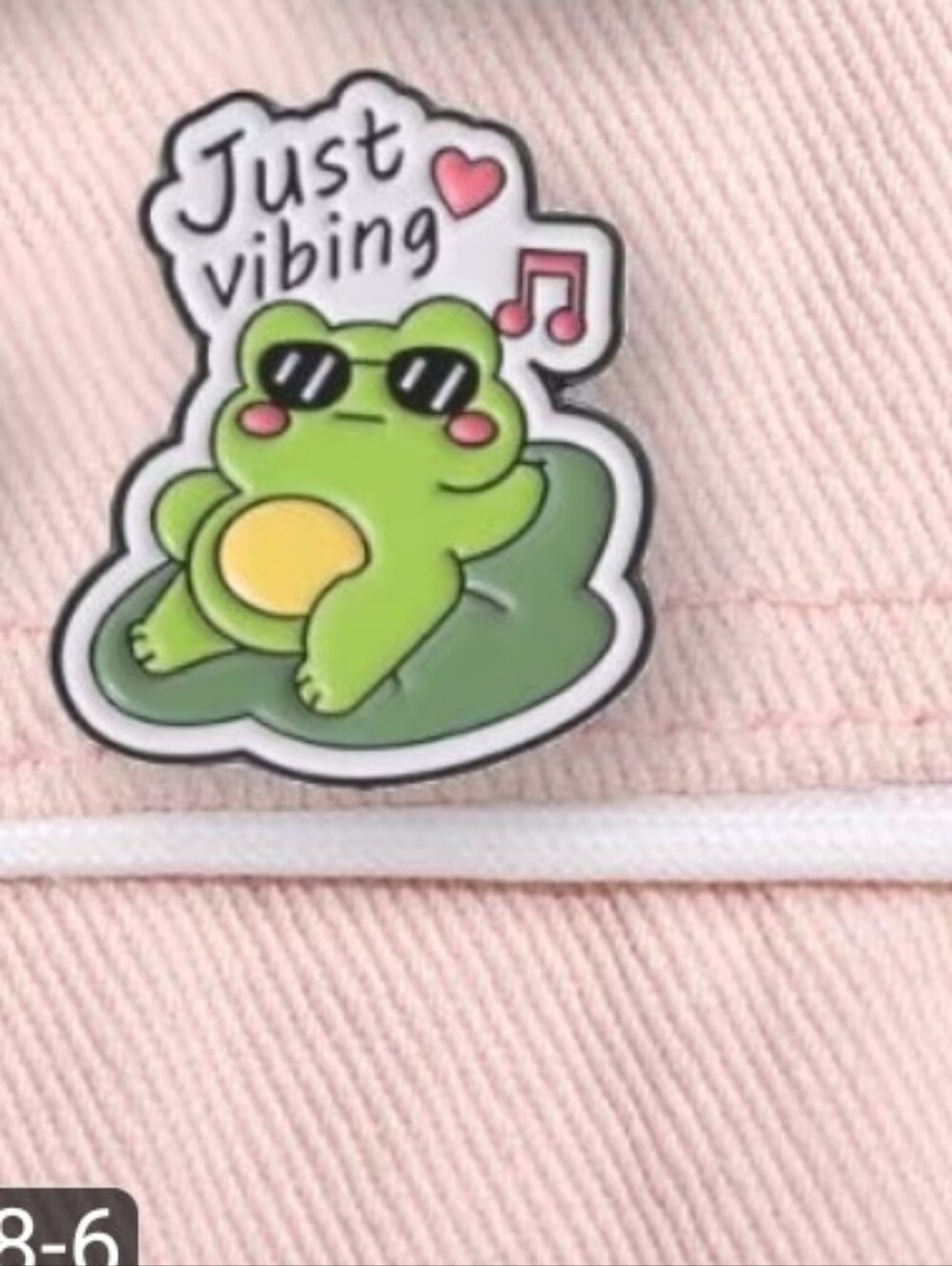 Just Vibing Frog Enamel Pin - Green